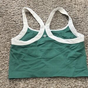 Green and White Sports tank top